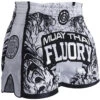 Fluory Eternity White Muay Thai Shorts