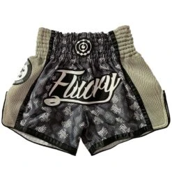 Boxing Promotions Store 19 Fluory Snake Black Stripe Muay Thai Shorts
