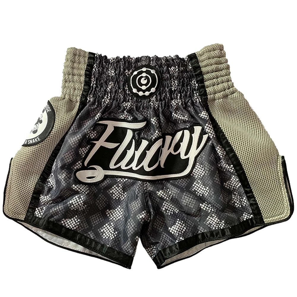 Fluory Snake Black Stripe Muay Thai Shorts 1 Fluory Snake Black Stripe Muay Thai Shorts