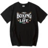 No Boxing No Life Logo Black Tee