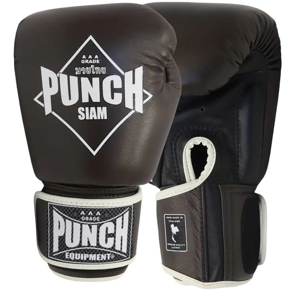 Punch The Siam Authentic Brown Muay Thai Gloves 2 Punch The Siam Authentic Brown Muay Thai Gloves - Image 2