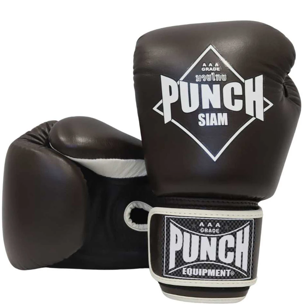 Punch The Siam Authentic Brown Muay Thai Gloves 1 Punch The Siam Authentic Brown Muay Thai Gloves