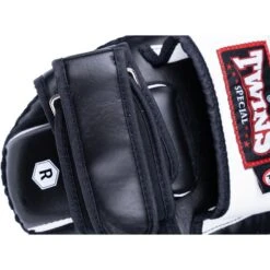 Twins Long Black/White Punching Mitts -Boxing Promotions Store PML23 BKW 4