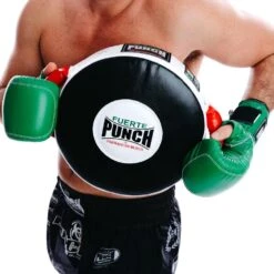 Punch Mexican Fuerte Red/Soft Black/Hard Leather Round Shield -Boxing Promotions Store PRSMEXV30 2