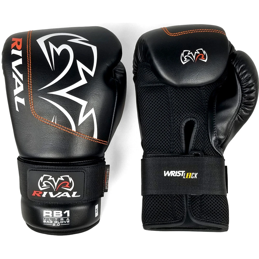 Rival RB1 Ultra 2.0 Black Boxing Bag Gloves 3 Rival RB1 Ultra 2.0 Black Boxing Bag Gloves - Image 3