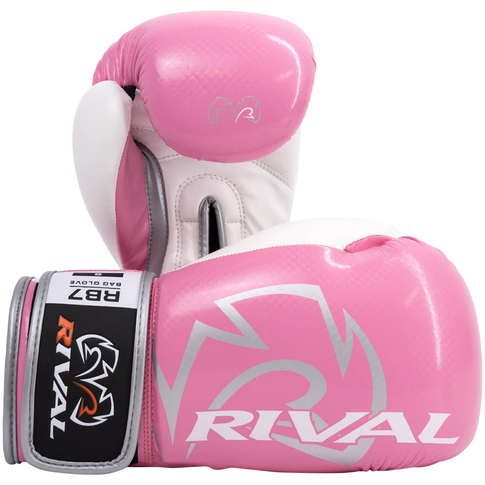 Rival RB7 Pink/White Fitness Plus Bag Gloves 1 Rival RB7 Pink/White Fitness Plus Bag Gloves