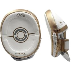 Rival RPM100 Professional White/Gold Punch Mitts -Boxing Promotions Store RPM100 White Gold 2