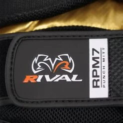 Rival RPM7 Fitness Plus Black/Gold Punch Mitts -Boxing Promotions Store RPM7 Black Gold 4