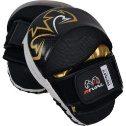 Rival RPM7 Fitness Plus Black/Gold Punch Mitts -Boxing Promotions Store RPM7 Black Gold 5