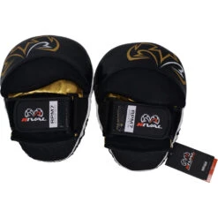Rival RPM7 Fitness Plus Black/Gold Punch Mitts -Boxing Promotions Store RPM7 Black Gold 8