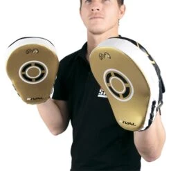 Rival RPM7 Fitness Plus Black/Gold Punch Mitts -Boxing Promotions Store RPM7 Black Gold 9