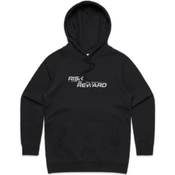 Risk Equals Reward Ladies Black Hoodie