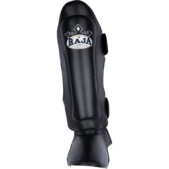 Raja Boxing Black Extra Padding Leather Shin Guards -Boxing Promotions Store RSP ET BLK c 2