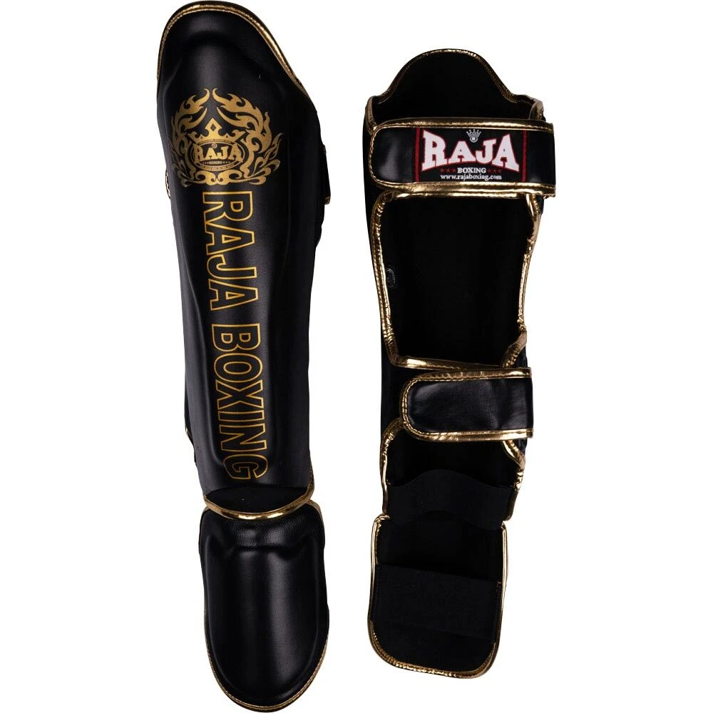Raja Boxing Black Light Weight Slim Shin Guards 1 Raja Boxing Black Light Weight Slim Shin Guards