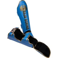 Raja Boxing Sky Blue Light Weight Slim Shin Guards -Boxing Promotions Store RSP LS SBL c 4