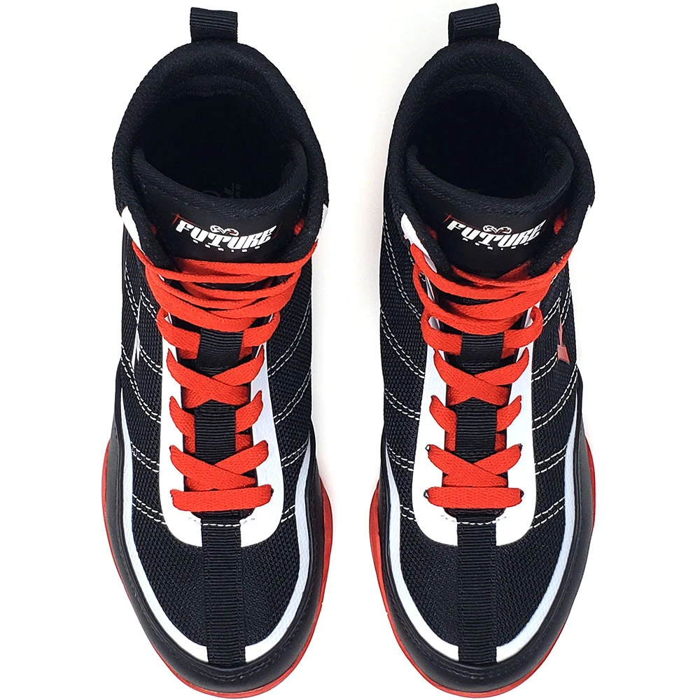 Rival RSX - Future Black White Red Youth Boxing Boots 2 Rival RSX - Future Black White Red Youth Boxing Boots - Image 2