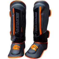 Morgan Sports Black/Orange Shin &amp; Instep Protectors
