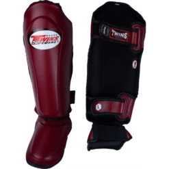 Twins Slim-Fit Maroon Shin Guards -Boxing Promotions Store SGL10 MAR c 2