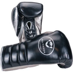 Salvador HF Metallic Black/Silver Steel Lace Up Training Gloves