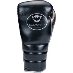 Salvador HF Metallic Black/Silver Steel Lace Up Training Gloves 13 Salvador HF Metallic Black/Silver Steel Lace Up Training Gloves -Boxing Promotions Store SHF LC BSS c 3