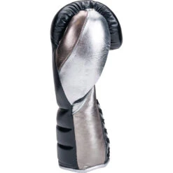 Salvador HF Metallic Black/Silver Steel Lace Up Training Gloves 14 Salvador HF Metallic Black/Silver Steel Lace Up Training Gloves -Boxing Promotions Store SHF LC BSS c 4