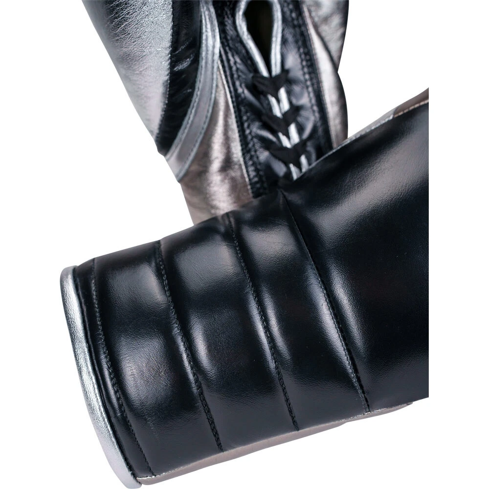Salvador HF Metallic Black/Silver Steel Lace Up Training Gloves 10 Salvador HF Metallic Black/Silver Steel Lace Up Training Gloves - Image 10