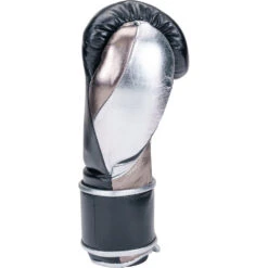 Salvador HF Metallic Black/Silver Steel Velcro Training Gloves -Boxing Promotions Store SHF VEL BSS c 4