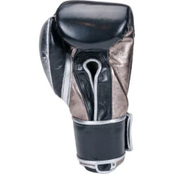 Salvador HF Metallic Black/Silver Steel Velcro Training Gloves -Boxing Promotions Store SHF VEL BSS c 5