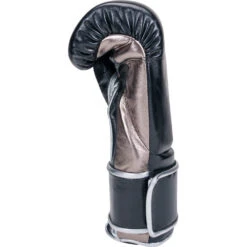 Salvador HF Metallic Black/Silver Steel Velcro Training Gloves -Boxing Promotions Store SHF VEL BSS c 6