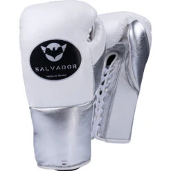 Salvador White Fight Gloves -Boxing Promotions Store SPF WHS c 2