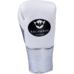 Salvador White Fight Gloves -Boxing Promotions Store SPF WHS c 3
