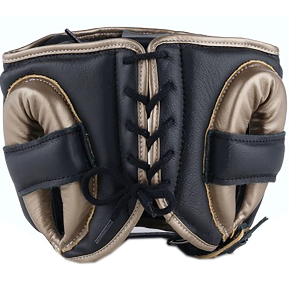 Fly Boxing Superbar Black/Matt Gold Headgear 2 Fly Boxing Superbar Black/Matt Gold Headgear - Image 2