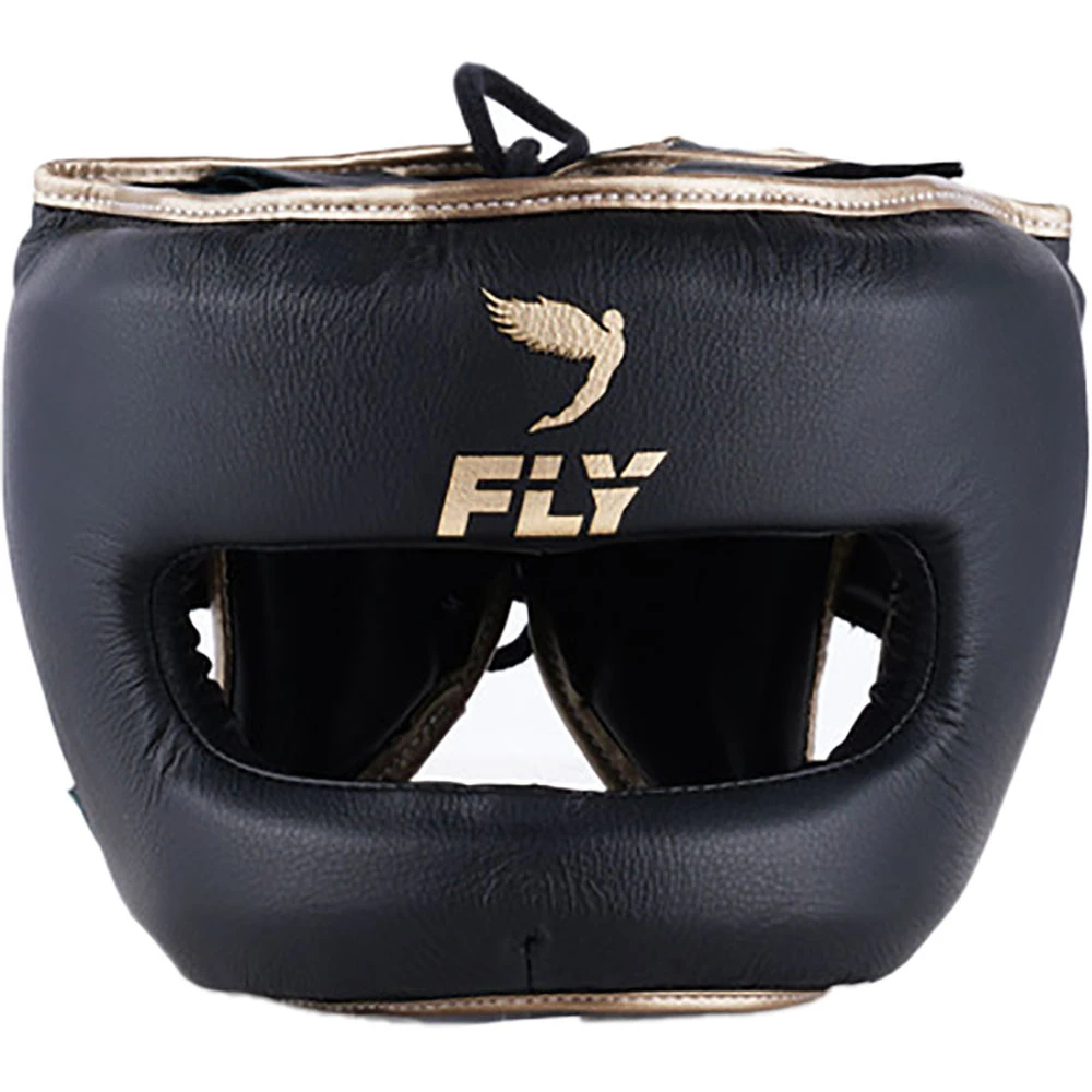 Fly Boxing Superbar Black/Matt Gold Headgear 1 Fly Boxing Superbar Black/Matt Gold Headgear