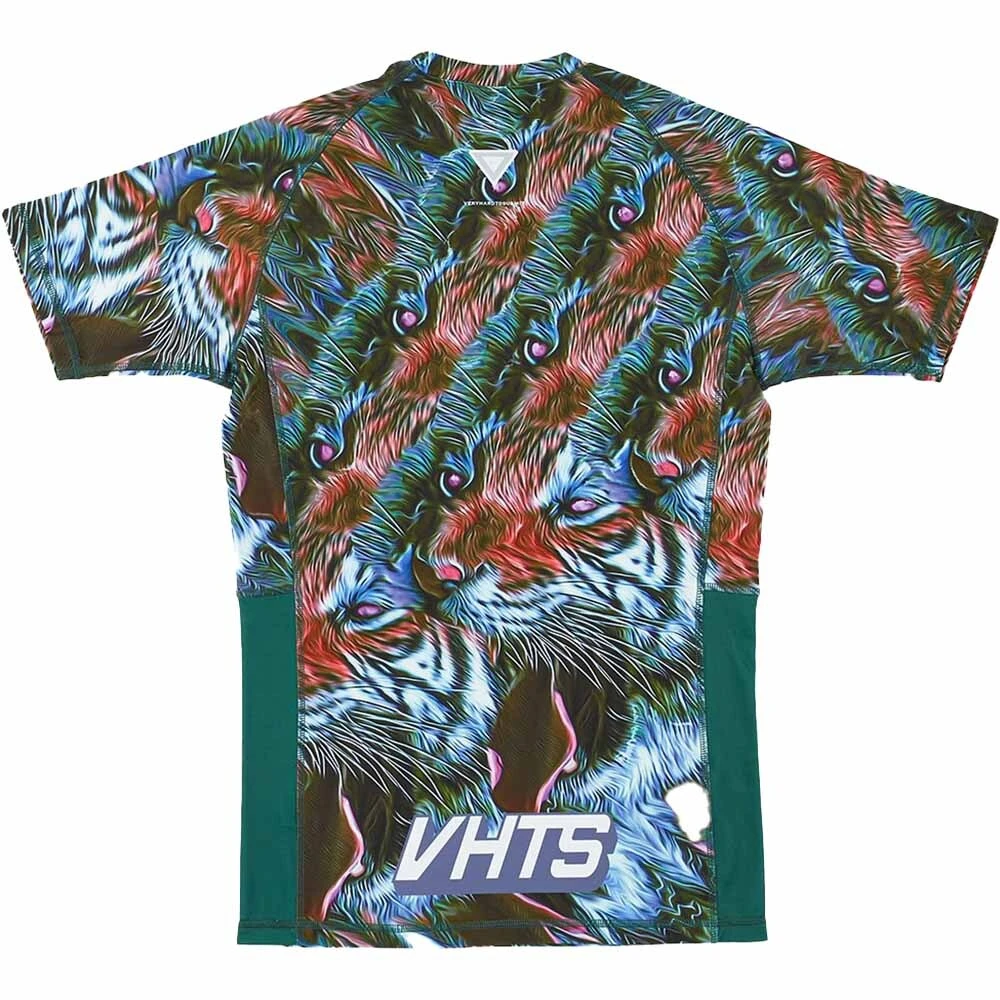 VHTS 2023 Trippy Tiger Series Green Rash Guard 2 VHTS 2023 Trippy Tiger Series Green Rash Guard - Image 2