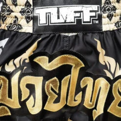 Tuff King Of Naga Black Retro Muay Thai Shorts -Boxing Promotions Store TUF MRS201BLK c 4