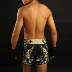 Tuff King Of Naga Black Retro Muay Thai Shorts -Boxing Promotions Store TUF MRS201BLK c 7