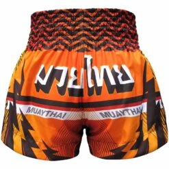 Tuff Double Tiger Orange Thai Boxing Shorts -Boxing Promotions Store TUF MS616OGE c 3