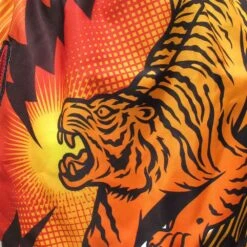 Tuff Double Tiger Orange Thai Boxing Shorts -Boxing Promotions Store TUF MS616OGE c 4