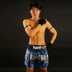 Tuff Blue Camouflage Thai Boxing Shorts -Boxing Promotions Store TUF MS640 c 3