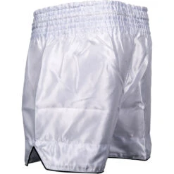 Underdog White Muay Thai Shorts -Boxing Promotions Store UD WHT MTS c 2
