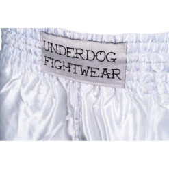 Underdog White Muay Thai Shorts -Boxing Promotions Store UD WHT MTS c 6