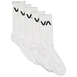RVCA VA White Sport Sock - 5 Pack