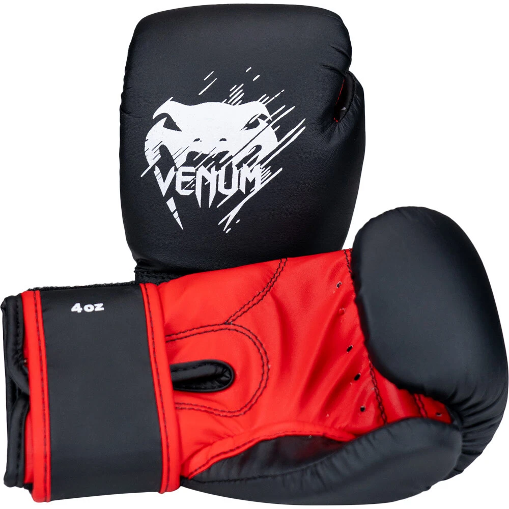 Venum Contender Black/Red Kids Boxing Gloves 2 Venum Contender Black/Red Kids Boxing Gloves - Image 2