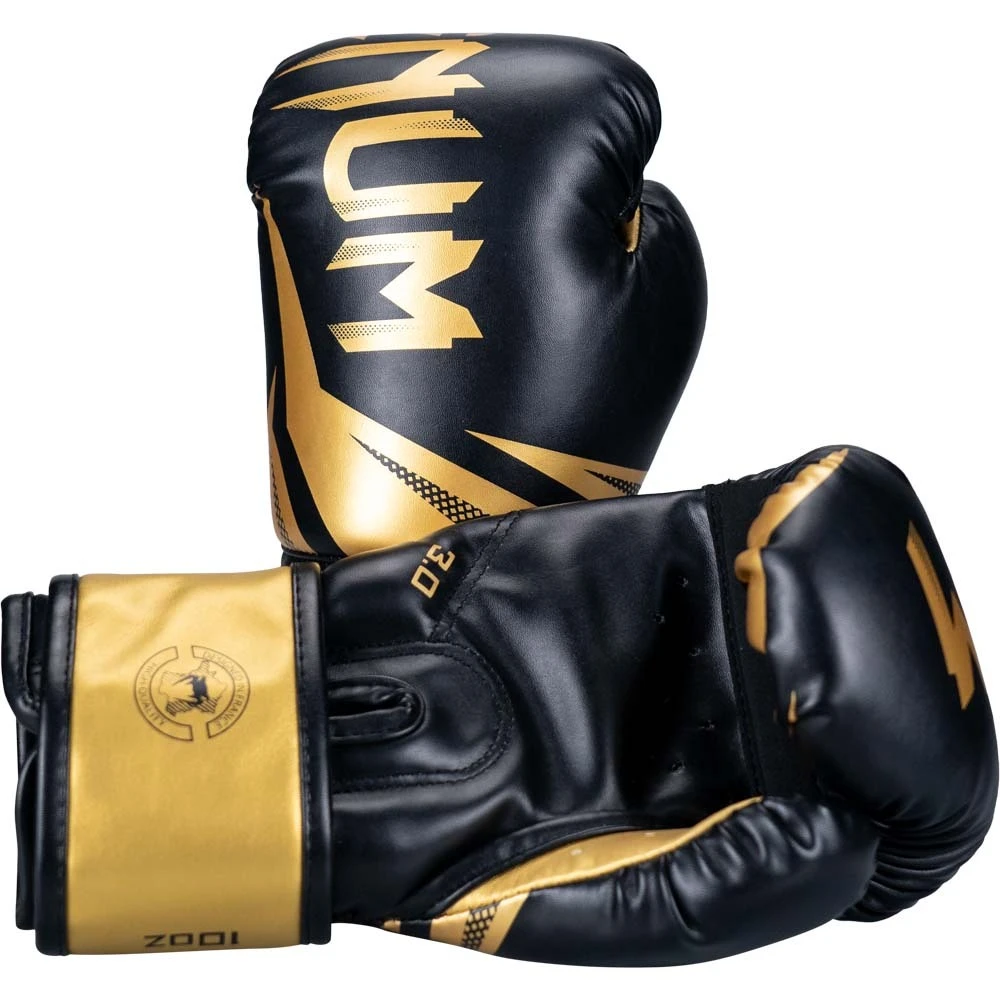 Venum Challenger 3.0 Black/Gold Boxing Gloves 2 Venum Challenger 3.0 Black/Gold Boxing Gloves - Image 2