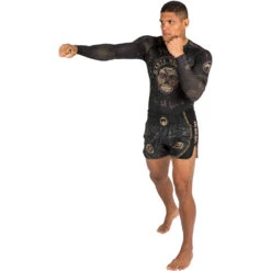 Venum Santa Muerte Dark Side Black/Brown Long Sleeve Rash Guard -Boxing Promotions Store VENUM 04801 124 c 3