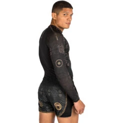 Venum Santa Muerte Dark Side Black/Brown Long Sleeve Rash Guard -Boxing Promotions Store VENUM 04801 124 c 4