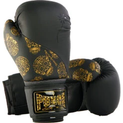 Punch Urban Black/Gold Skulls 12oz Womens Boxing Gloves
